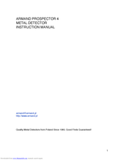 Armand PROSPECTOR 4 Instruction Manual