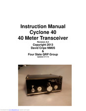 Four State QRP Group Cyclone 40 Instruction Manual