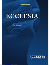 Johannus Ecclesia T-25 User Manual