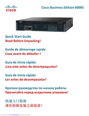 Cisco Business Edition 6000S Quick Start Manual