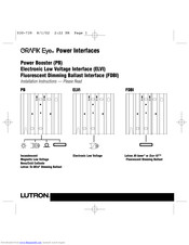 Lutron Electronics Grafik Eye FDBI Installation Instructions Manual