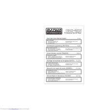 DJ-Tech CDX-210 Quick Start Owner's Manual