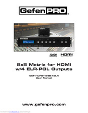 Gefen Pro GEF-HDFST-848-4ELR User Manual