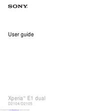 Sony Xperia E1 dual D2104 User Manual