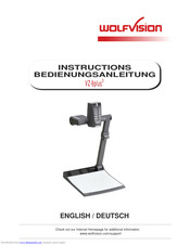 WolfVision VZ-9plus3 Instructions Manual