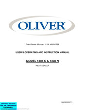 Oliver 1308-C User's Operating And Instruction Manual