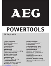 AEG Powertools LA 036 Original Instructions Manual