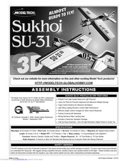 Model Tech Sukhoi SU-31 Assembly Instructions Manual