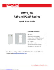 SHYAM Networks RM-1C-100M-19-24 Quick Start Manual