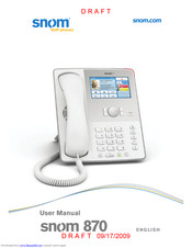 Snom 870 User Manual