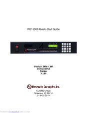 RESEARCH CONCEPTS RC1500B Quick Start Manual