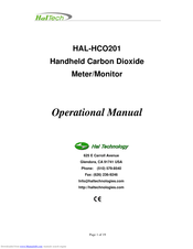 Haltech HAL-HCO201 Operation Manual