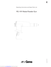 ITW Gema PG 1-R1 Operating Instructions And Spare Parts List