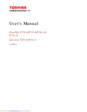Toshiba Satellite P75-A User Manual