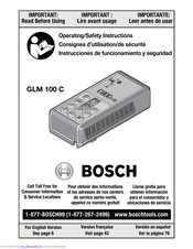 Bosch GLM 100 C Operating/Safety Instructions Manual