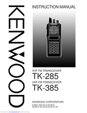 Kenwood TK-285 Instruction Manual And User Handbook