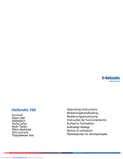 Webasto Hollandia 100 Manuals Manualslib