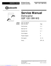 Bauknecht GSF 1351 BW-WS Service Manual
