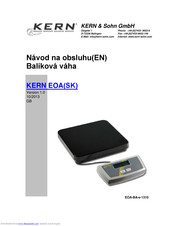 KERN EOA 10K-3 Operating Manual