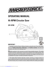 MasterForce 241-0740 Operating Manual