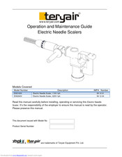 Teryair ENS100V Operation And Maintenance Manual