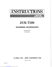 Jeol JSM-T200 Instructions Manual