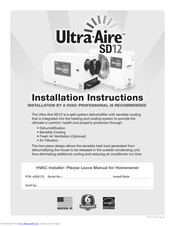 Ultra-Aire SD12 Installation Instructions Manual