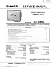 Sharp 29FL91M Service Manual