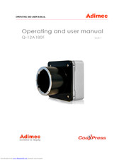 Adimec Quartz Q-12A180F Operating And Users Manual