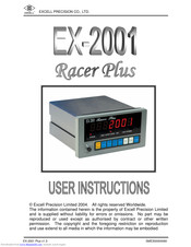 Excell EX-2001 Racer Plus User Instructions