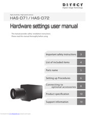 Ditect HAS-D72 Hardware User Manual