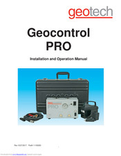 Geotech Geocontrol PRO Installation And Operation Manual