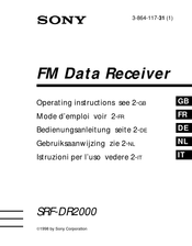 Sony SRF-DR2000 Operating Instructions Manual