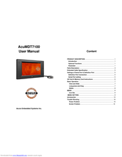 Acura Embedded Systems AcuMDT7100 User Manual