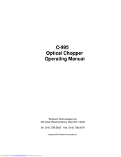 Terahertz Technologies C-995 Operating Manual