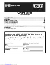 Bryant 538P Series Owner's Manual