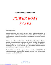 Anacortes Yacht Charters SCAPA Operation Manuals