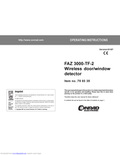 Conrad FAZ 3000-TF-2 Operating Instructions Manual