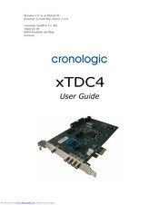 Cronologic xTDC4 User Manual