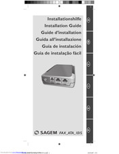 Sagem FAX ATA 101S Installation Manual