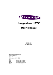 Miranda Imagestore HDTV User Manual