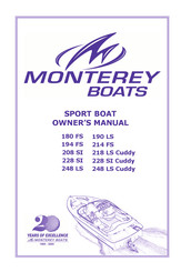 Monterey 228 SI CUDDY Owner's Manual