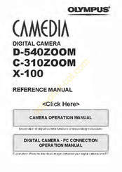 Olympus Camedia D-540ZOOM Reference Manual