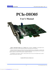 DAQ PCIe-DIO05 User Manual
