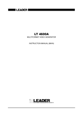 Leader LT 4600A Instruction Manual