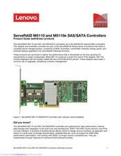 Lenovo ServeRAID M5110 Product Manual