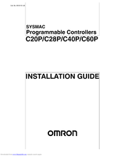 Omron SYSMAC C20P Installation Manual