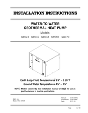 BMC GW048 Installation Instructions Manual