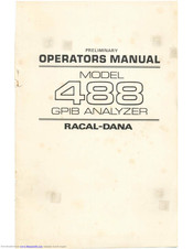 Racal-Dana 488 Operator's Manual