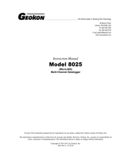 Geokon 8025 Instruction Manual